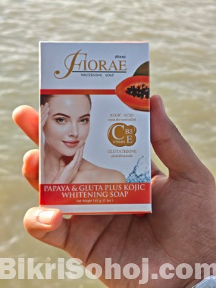 Fioraе Papaya & Gluta Plus Kojic Acid Whitening Soap – 165g
